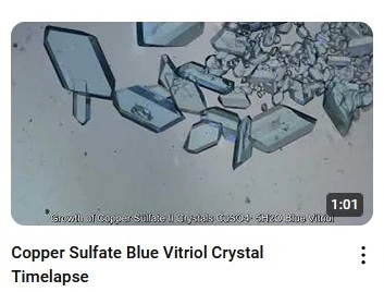 Copper Sulfate Blue Vitriol Crystal Timelapse